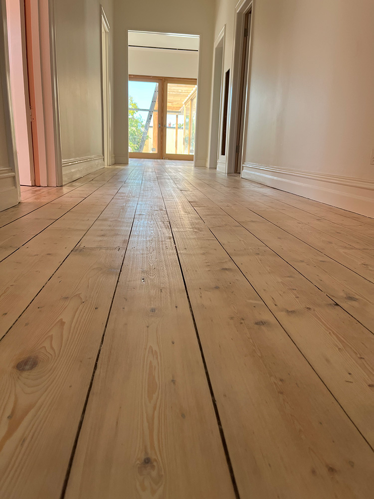 Timber floor restoration job