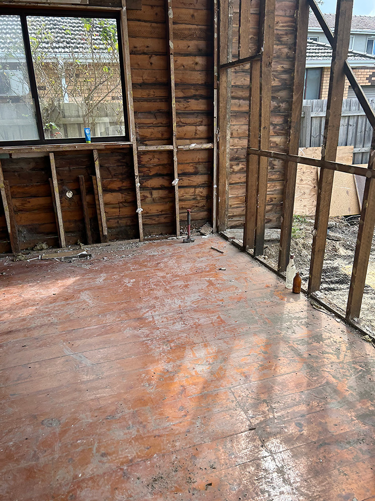 Timber floor restoration job